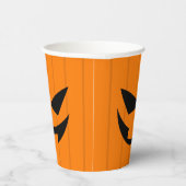 Scenary Oranje Jack O'Lantern Halloween Party Papieren Bekers (Rechts)