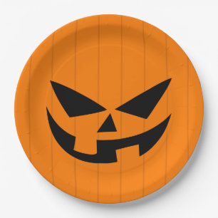 Scenary Oranje Jack O'Lantern Halloween Party Papieren Bordje