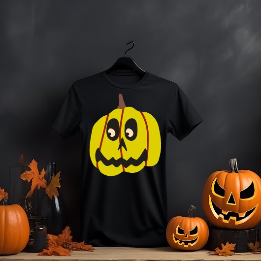 Scenary Pumpkin Face Halloween T-shirt