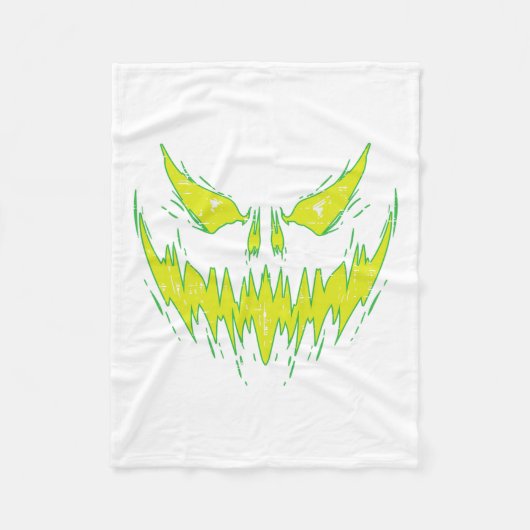 Scenary Pumpkin Jack O Lantern Face Halloween Mann Fleece Deken (Voorkant)