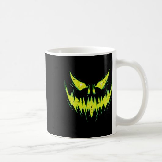 Scenary Pumpkin Jack O Lantern Face Halloween Mann Koffiemok (Rechts)