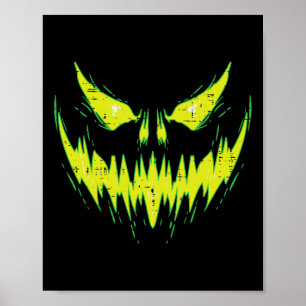 Scenary Pumpkin Jack O Lantern Face Halloween Mann Poster