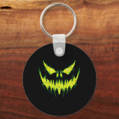 Scenary Pumpkin Jack O Lantern Face Halloween Mann Sleutelhanger (Voorkant)