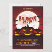 Scenary Pumpkin Jack o lantern Halloween Party Kaart (Voorkant)