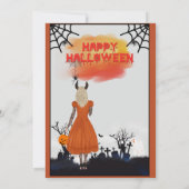 Scenary Pumpkin Jack o lantern Halloween Party Kaart (Achterkant)