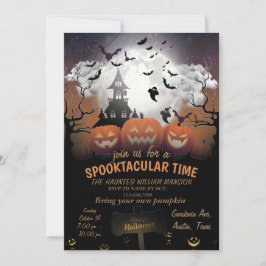 Scenary Pumpkin Night Party Planner Uitnodiging