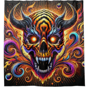 Scenary Skull Art Douchegordijn