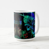 Scenary Skull Neon Blauwgroen Blue Name Day Dead H Koffiemok (Voorkant rechts)