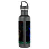 Scenary Skull Neon Blauwgroen Blue Name Day Dead H Waterfles (Achterkant)