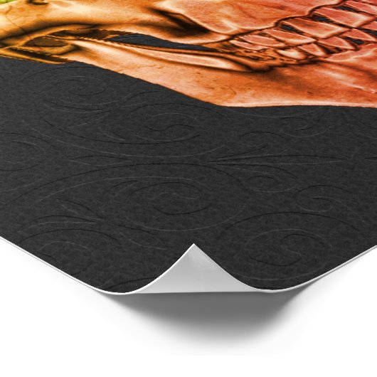 Scenary Skull Red Eyeballen Poster (Hoek)