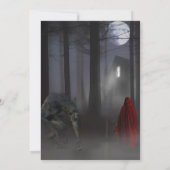 Scenary Werewolf Red Riding hood Halloween Party Kaart (Achterkant)