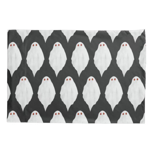 Scenary White Halloween Waterverf Pattern Kussensloop (Achterkant)