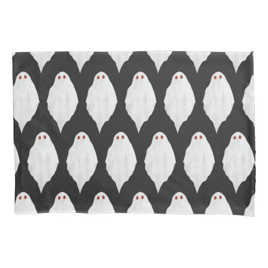 Scenary White Halloween Waterverf Pattern Kussensloop (Voorkant)