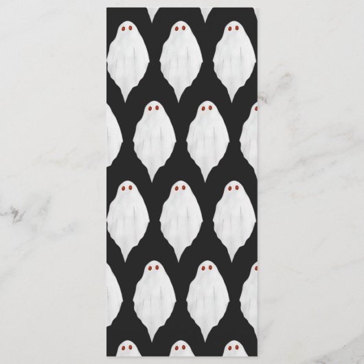 Scenary White Halloween Waterverf Pattern Menu (Achterkant)