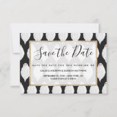 Scenary White Halloween Waterverf Pattern Save The Date (Voorkant)