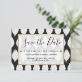 Scenary White Halloween Waterverf Pattern Save The Date (Staand voorkant)