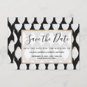 Scenary White Halloween Waterverf Pattern Save The Date (Voorkant / Achterkant)