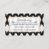 Scenary White Halloween Waterverf Pattern Visitekaartje (Achterkant)