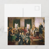 Scène bij de ondertekening van de Grondwet Briefkaart (Voorkant / Achterkant)