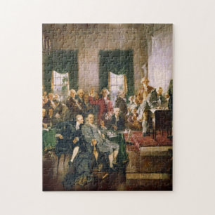 Scène bij de ondertekening van de Grondwet Legpuzzel