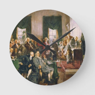 Scène bij de ondertekening van de Grondwet Ronde Klok