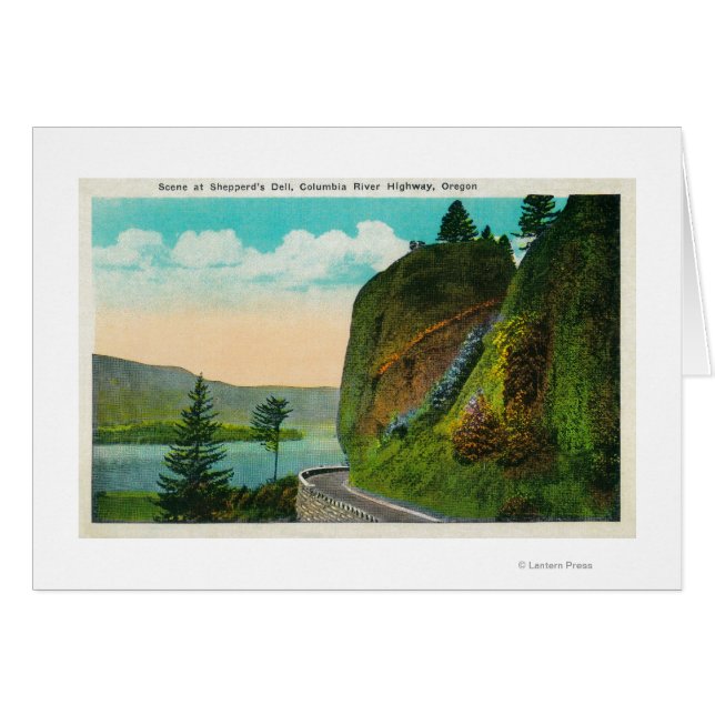 Scene bij Shepperd's Dell op Columbia River (Voorkant Horizontaal)
