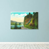 Scene bij Shepperd's Dell op Columbia River Canvas Afdruk (Insitu (Houten vloer))