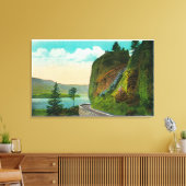 Scene bij Shepperd's Dell op Columbia River Canvas Afdruk (Insitu (Woonkamer))