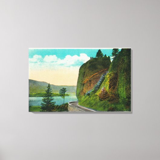 Scene bij Shepperd's Dell op Columbia River Canvas Afdruk (Voorkant)