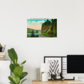 Scene bij Shepperd's Dell op Columbia River Poster (Thuiskantoor)