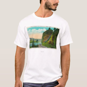 Scene bij Shepperd's Dell op Columbia River T-shirt