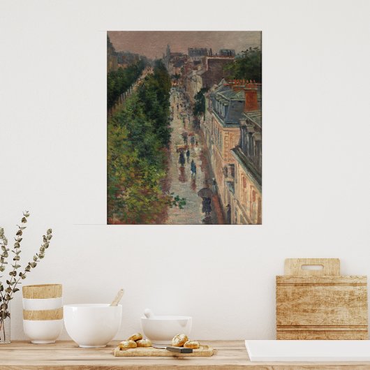 Scene de Rue a Paris Poster (Keuken)