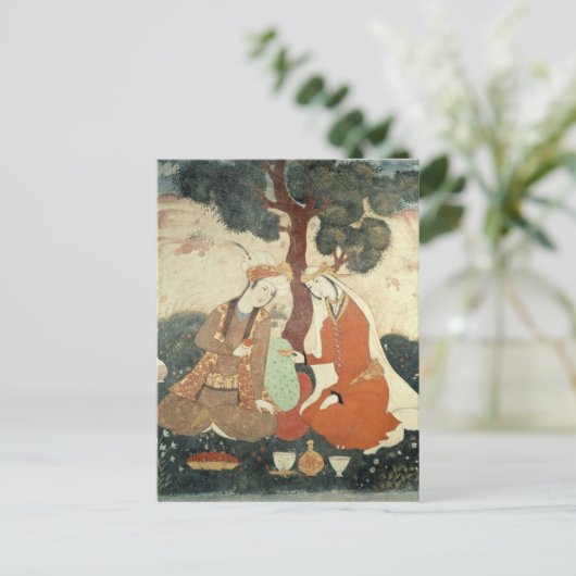 Scene galante uit de tijd van Shah Abbas I Briefkaart (Staand voorkant)