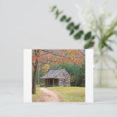 Scene Historic Log Cabin in Smoky Briefkaart (Staand voorkant)