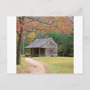 Scene Historic Log Cabin in Smoky Briefkaart