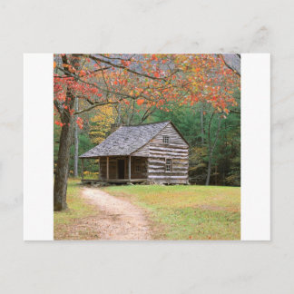 Scene Historic Log Cabin in Smoky Briefkaart