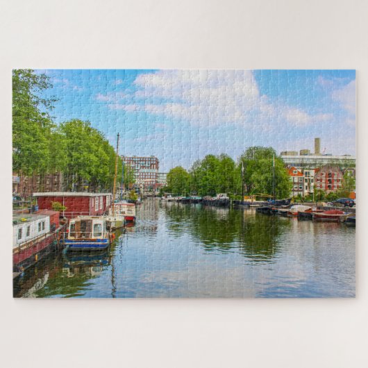 Scene in Amsterdam, Nederland Legpuzzel (Horizontaal)