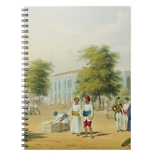 Scène in Bombay, uit Volume I van 'Scenery, Costum Notitieboek (Voorkant)