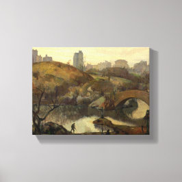 Scene in Central Park (New York City, NY, VS) Canvas Afdruk