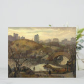Scene in Central Park (New York City, NY, VS) Kaart (Staand voorkant)