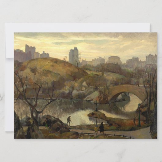 Scene in Central Park (New York City, NY, VS) Kaart (Voorkant)