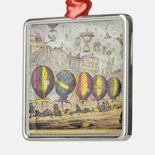 Scène in de Farce 'Lofty Prospects' Metalen Ornament (Links)