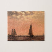 Scène in de Noordzee met scheepspuzzel Legpuzzel (Horizontaal)