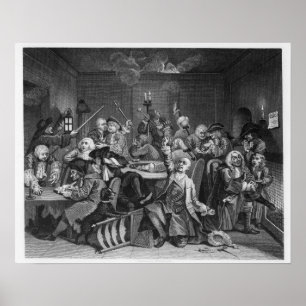 Scène in een gaminghuis poster