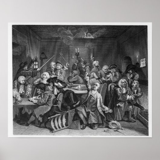 Scène in een gaminghuis poster (Voorkant)