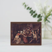Scene in een Tavern " door Hogarth William Briefkaart (Staand voorkant)