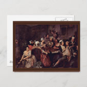 Scene in een Tavern " door Hogarth William Briefkaart (Voorkant / Achterkant)