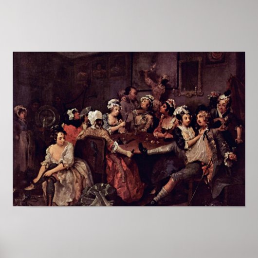Scene in een Tavern " door Hogarth William Poster (Voorkant)