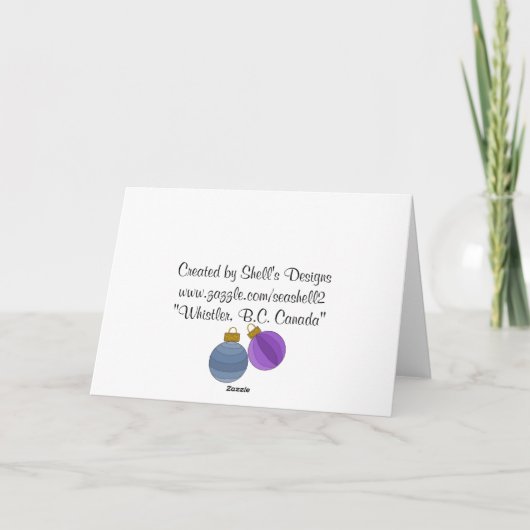 Scène in Fluiter Feestdagen Kaart (Achterkant)