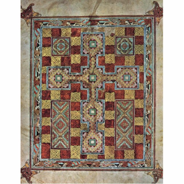 Scene Lindisfarne Gospels: tapijtpagina met meiste Staand Fotobeeldje (Voorkant)